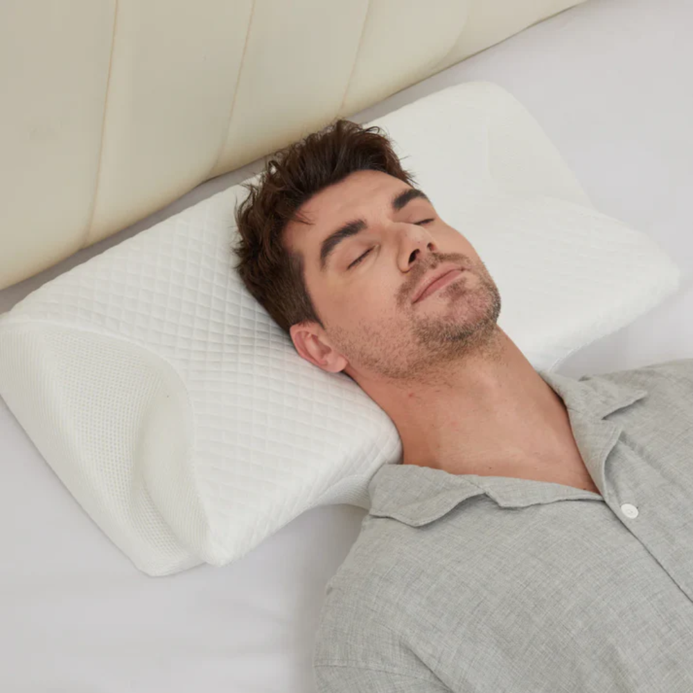 Anti-Schnarch Kissen | Ergonomische Nacken- und Kopfstütze | Weiß