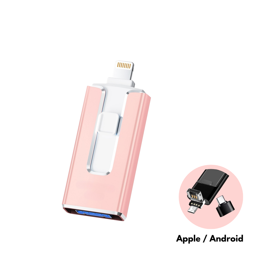 SnapVault 4-in-1 Backup-Stick | Direkt vom Telefon auf dein USB