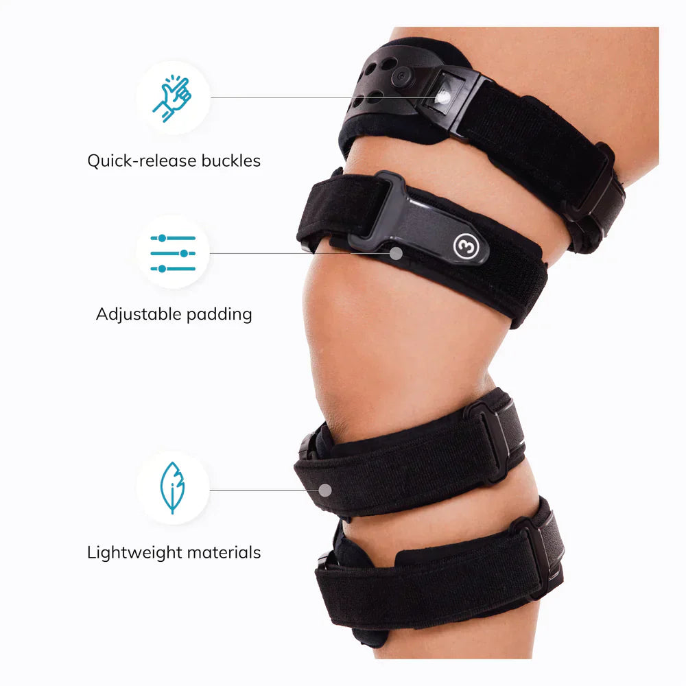 Medizinische OA-Entlastungs-Knieschiene | Unikompartimentelle Arthrose-Orthese | Varus/Valgus-Korrektur & ROM-Kontrolle | Mediale & Laterale Entlastung | Einstellbarer Bewegungswinkel