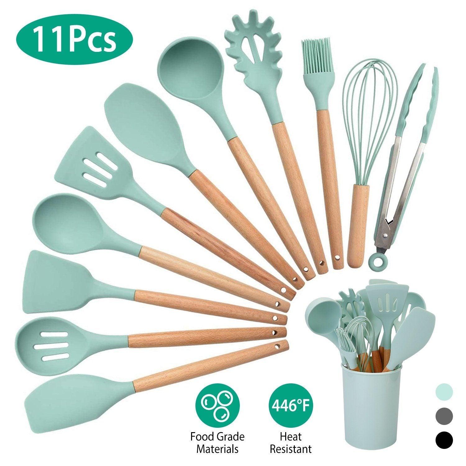 11-teilig: Silikon Küchengeräte Set