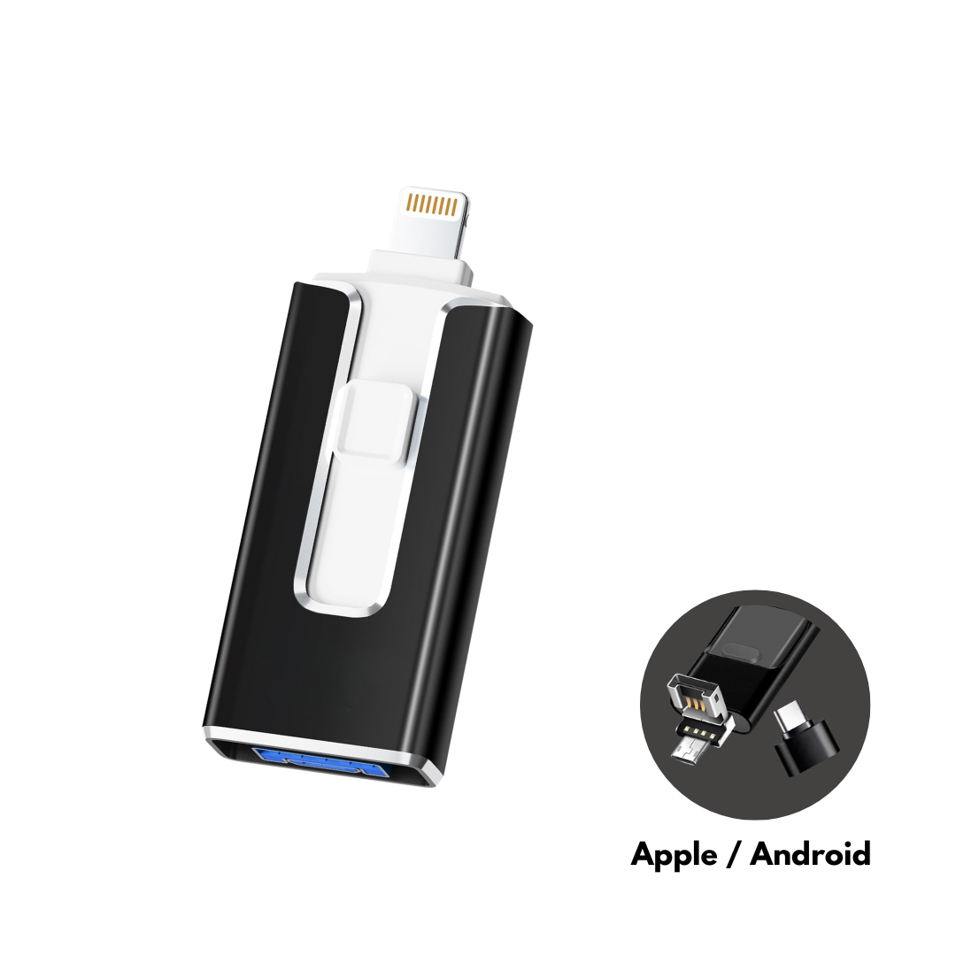 SnapVault 4-in-1 Backup-Stick | Direkt vom Telefon auf dein USB