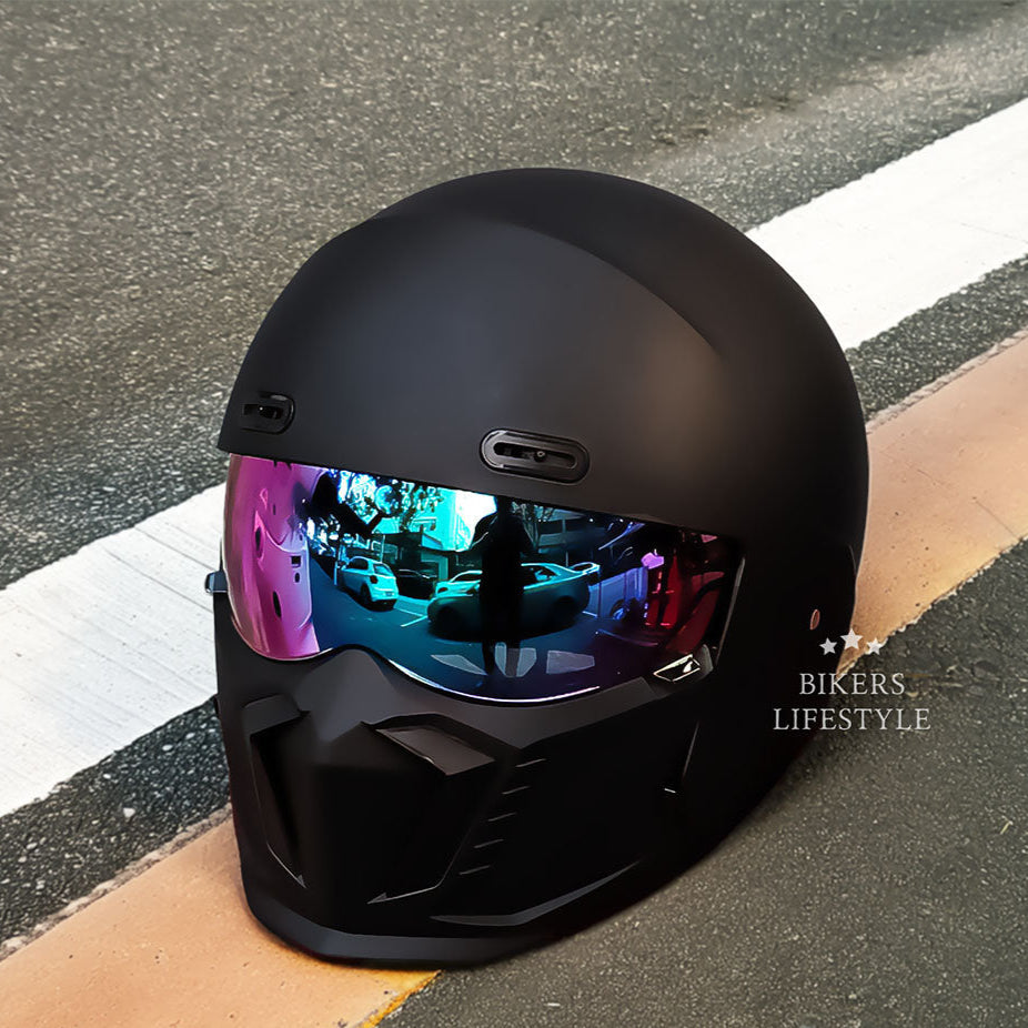 Retro Klassischer Motorradhelm DOT- und ECE-zugelassen Zeitloses Design
