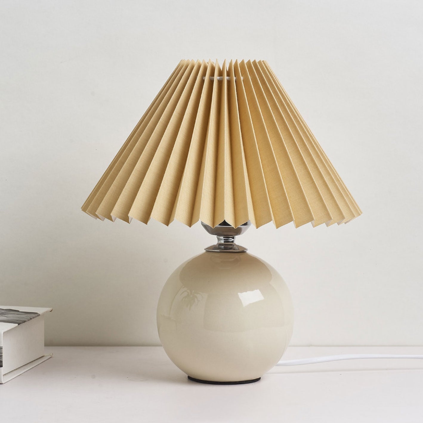 Nordic Ceramic Pleated Table Light | 1-Lampe
