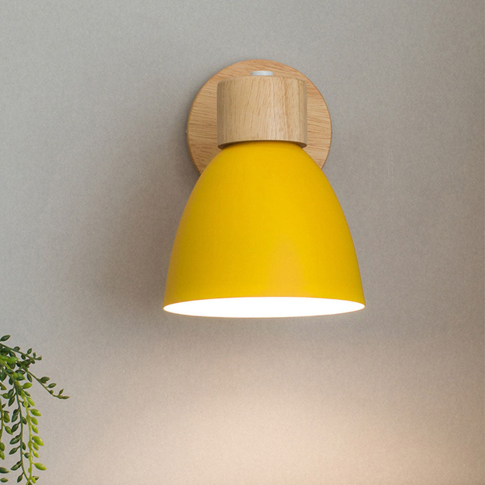 Moderner Minimalistischer Holzkonus LED Wandleuchte | 1-Lampe