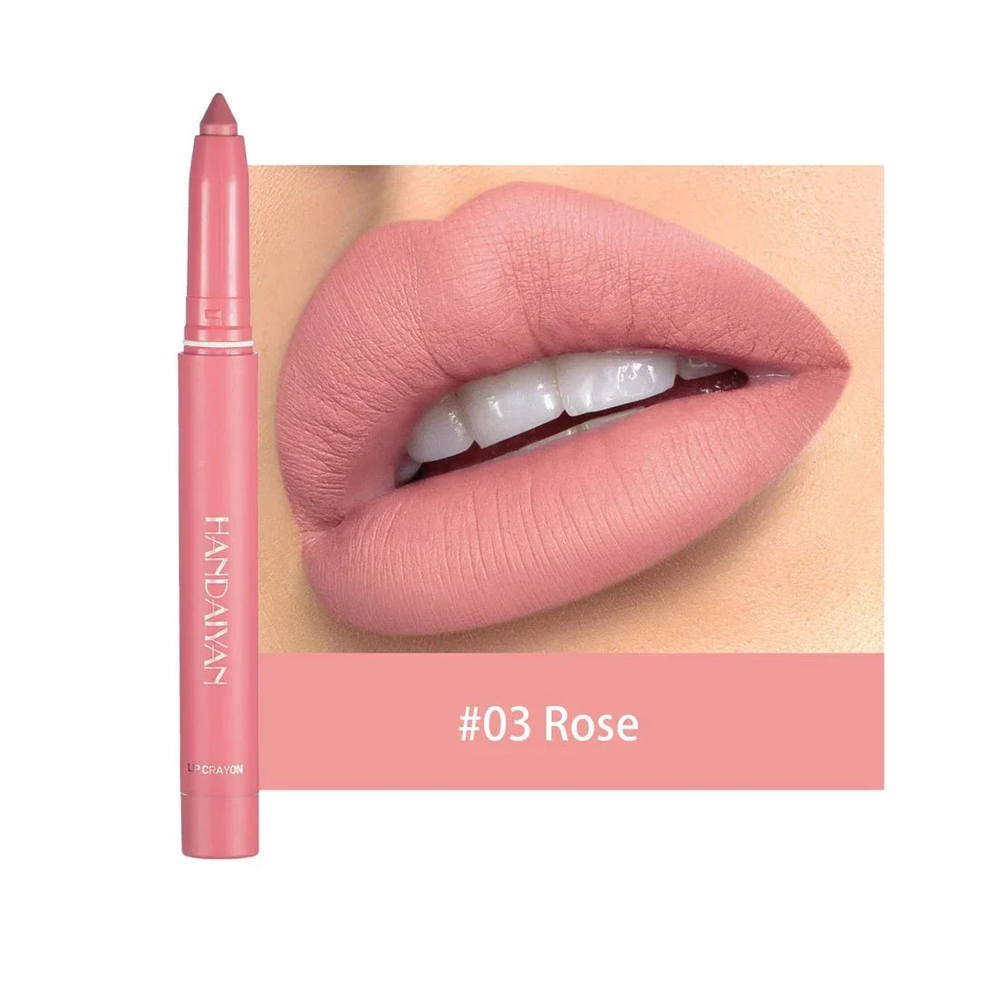 12 Farben HANDAIYAN Rotierende Anspitzbare Matte Lippenstift Stifte
