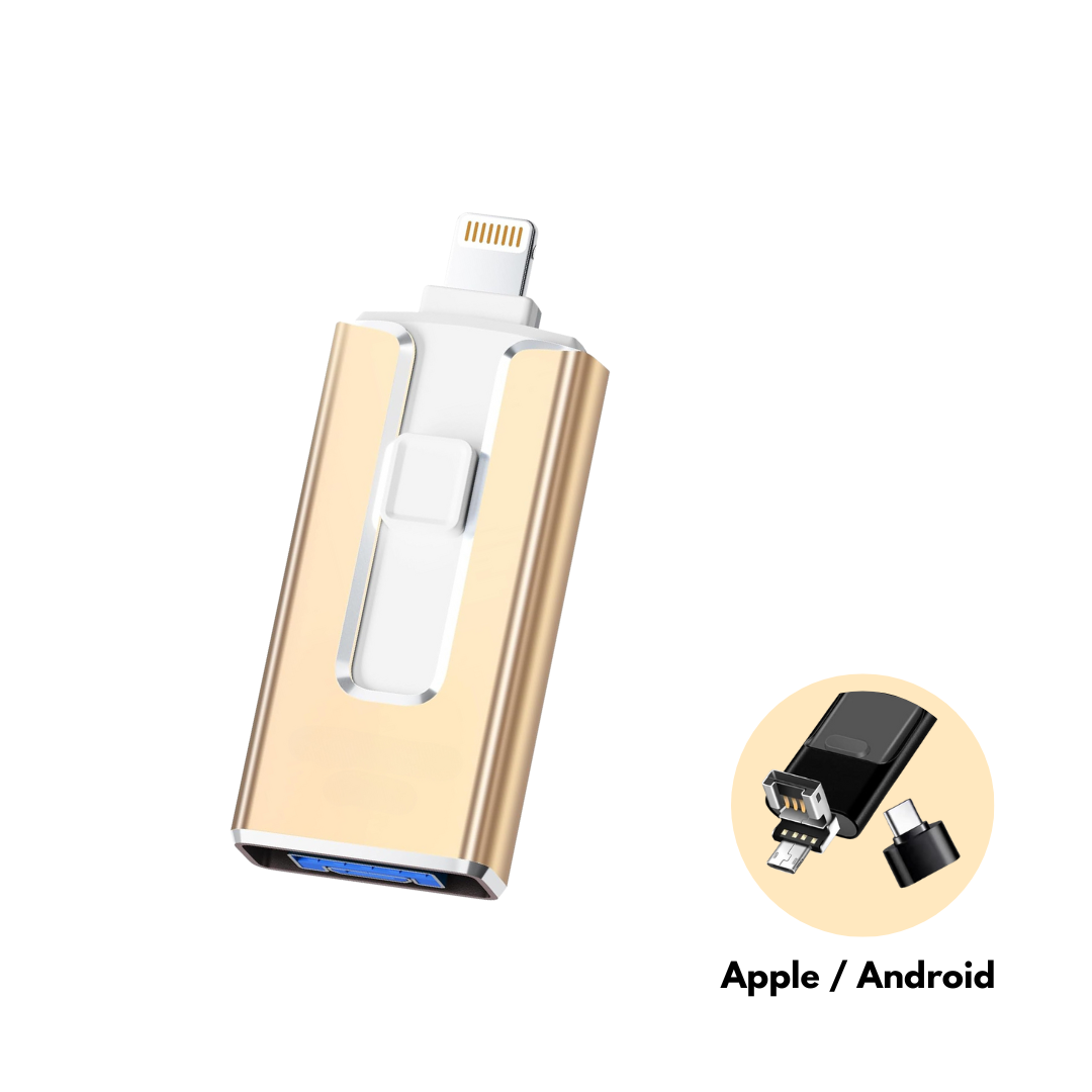 SnapVault 4-in-1 Backup-Stick | Direkt vom Telefon auf dein USB