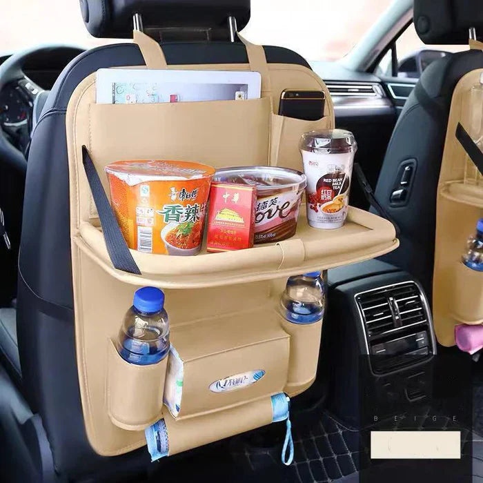LuxuraDrive Elite Rücksitz Organizer | Stilvolle Aufbewahrungslösung für ein ordentliches Auto-Interieur