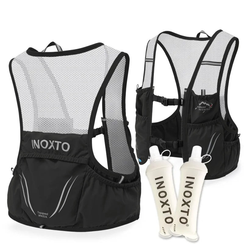 SwiftRun Trailrunweste – Leichte Laufweste mit 2 Soft Flaschen