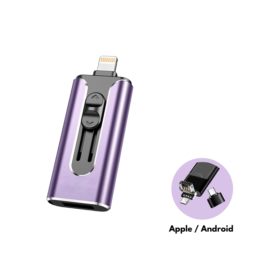 SnapVault 4-in-1 Backup-Stick | Direkt vom Telefon auf dein USB