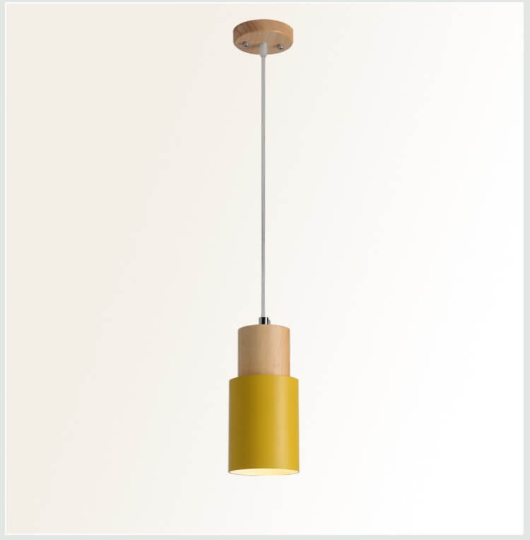 Frendorf | Metall Holz Pendelleuchte | Modernes Industrielles Design