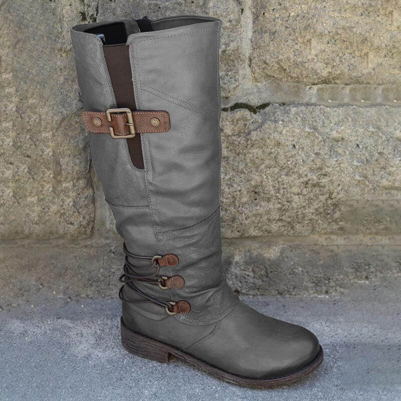 Vintage Stiefel mit Reißverschluss für Frauen