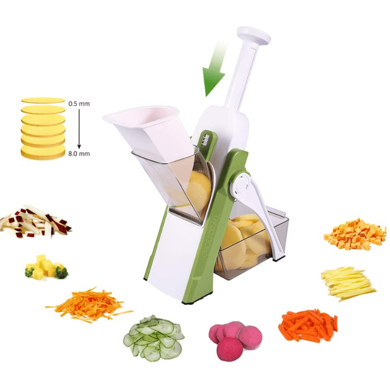CulinaryElite Multifunktionaler Schneider | Edelstahlklingen für schnelle und präzise Schnitte