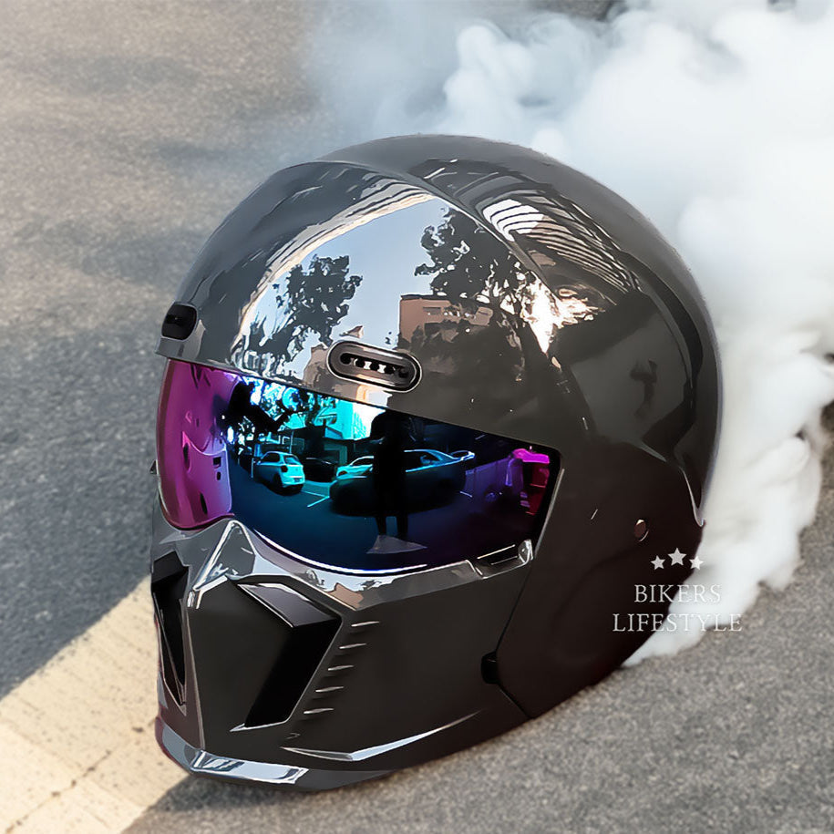 Retro Klassischer Motorradhelm DOT- und ECE-zugelassen Zeitloses Design