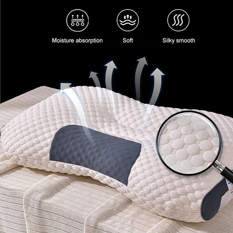LuxiRest Antibakterielles Massagekissen | Ergonomische Nackenstütze für einen Erholsamen Schlaf und Entspannung