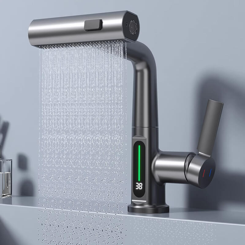 AquaElegance Digitale Wasserhahn-Erhöhung | Intelligente Bedienung mit präziser digitaler Anzeige für modernes Wohnen