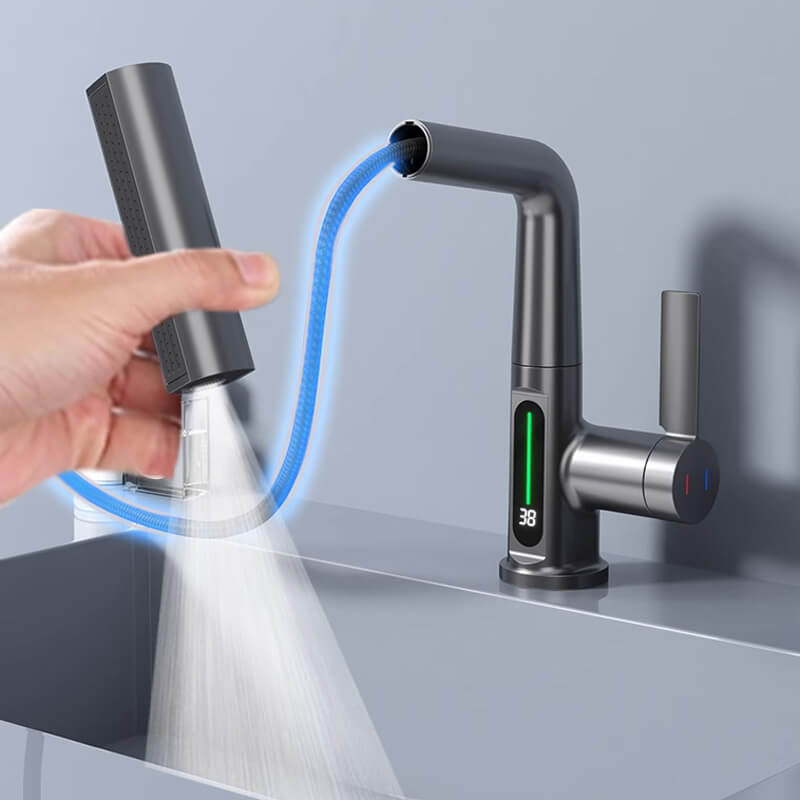 AquaElegance Digitale Wasserhahn-Erhöhung | Intelligente Bedienung mit präziser digitaler Anzeige für modernes Wohnen