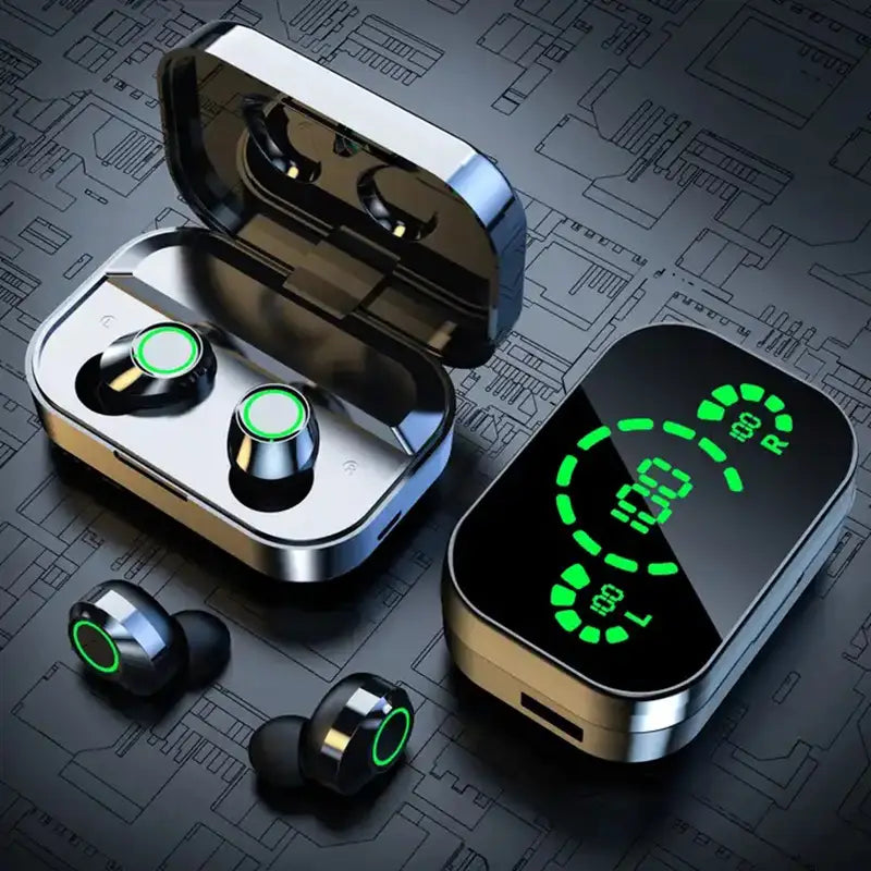 Soniq - UltraBass Wireless Earbuds – Sportliche In-Ear Kopfhörer mit Ladecase