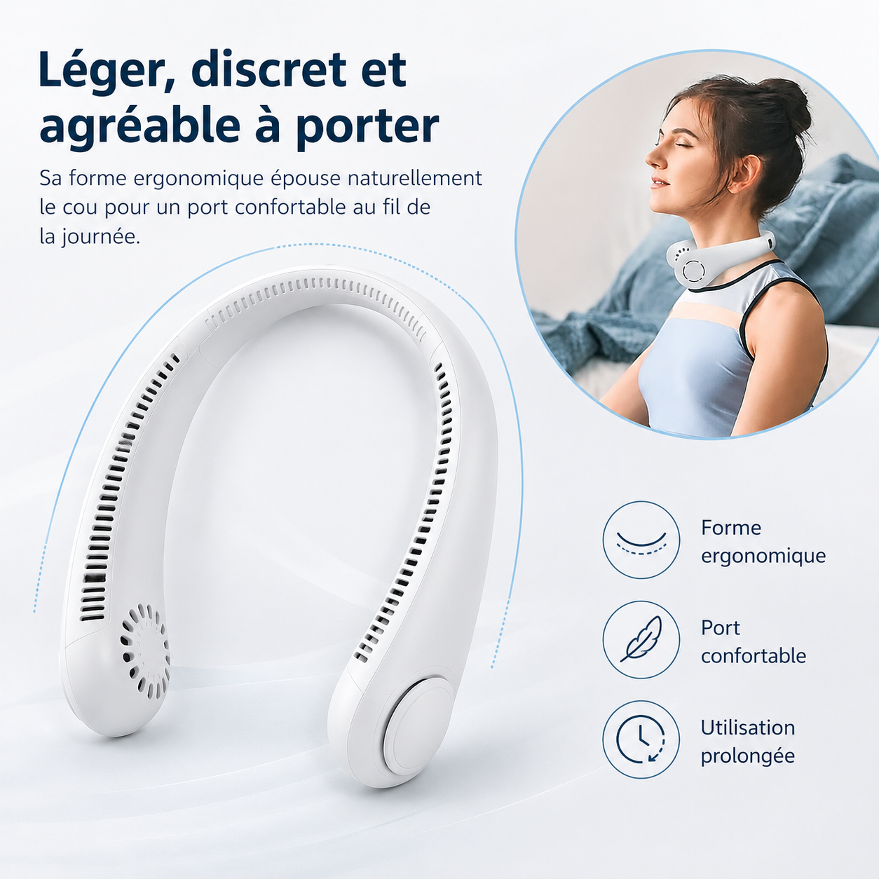 Moderner kabelloser Nackenventilator