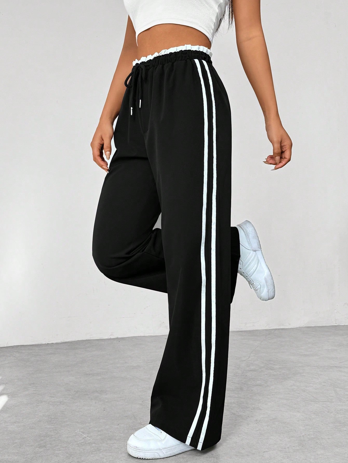 Trendy Sportliche Weite Hose