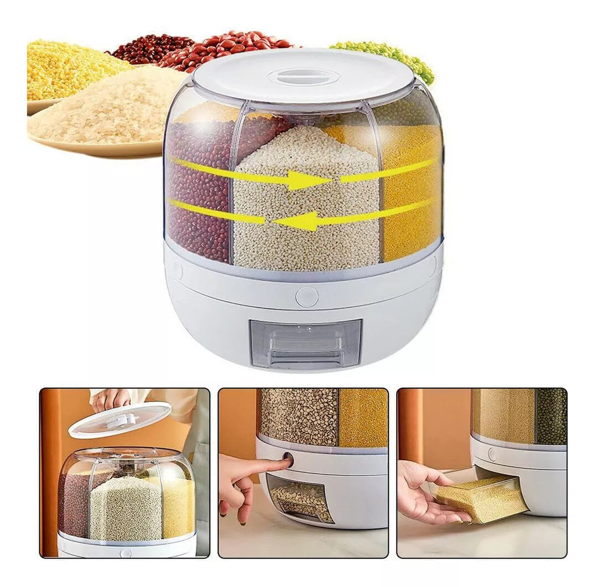 GourmetGrain Luxe Getreide-Dispenser | Elegante und praktische Lösung für perfekte Portionen