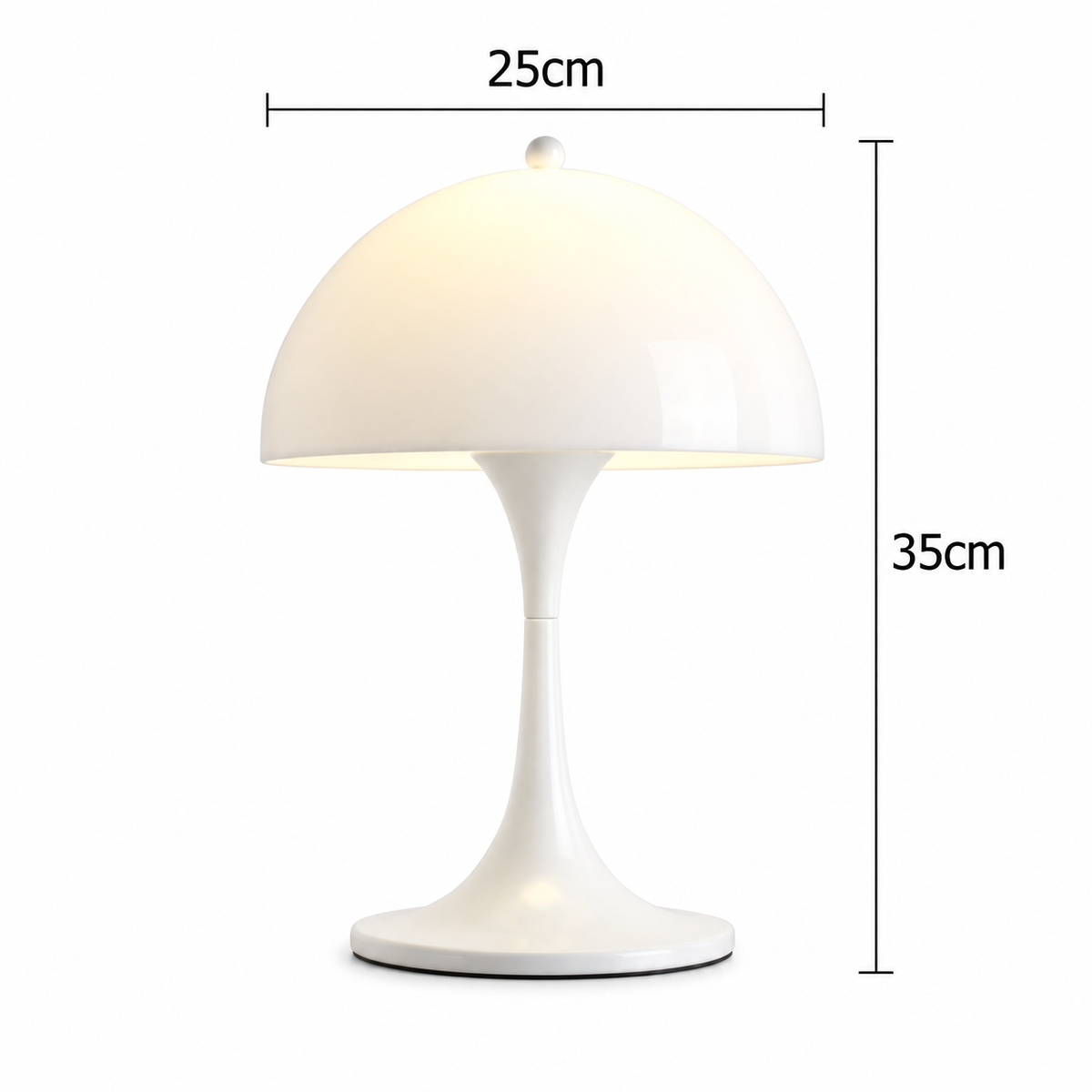 Panthella Tischlampe – Mid-Century Champignon Tischlampe mit Sanfter Lichtverteilung
