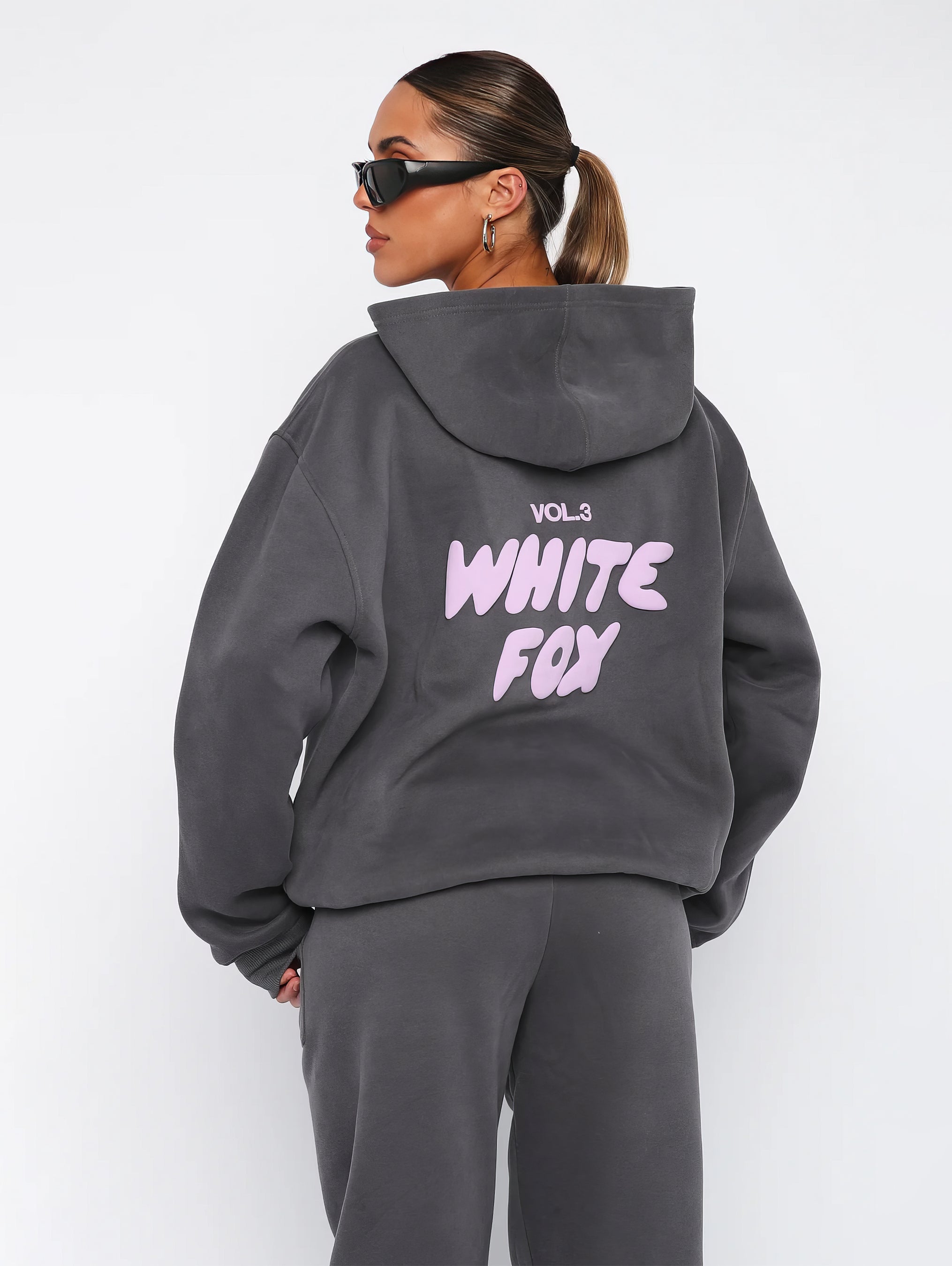 Vanio | Damen WhiteFox Trainingsanzug mit Kapuze