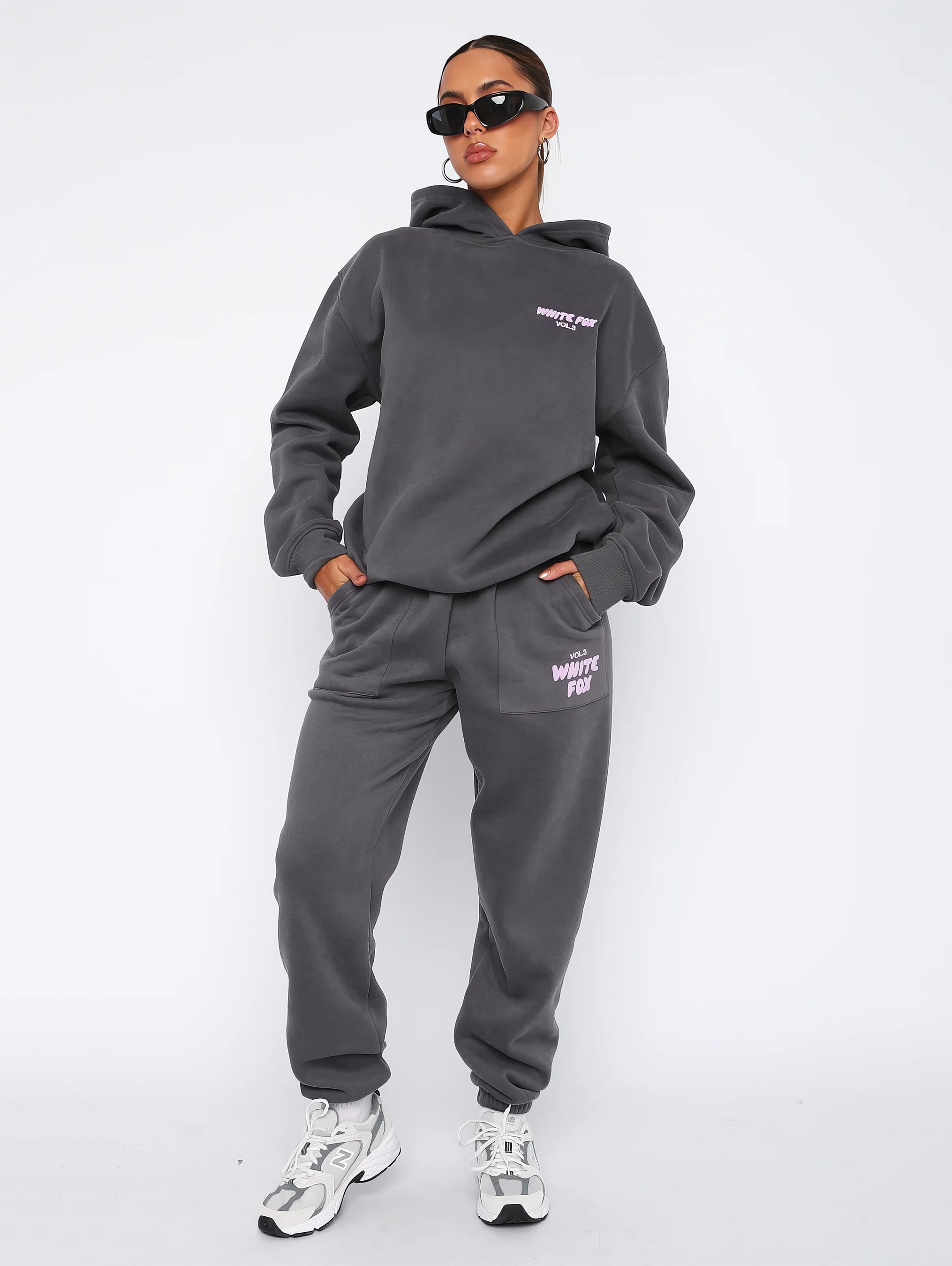Vanio | Damen WhiteFox Trainingsanzug mit Kapuze