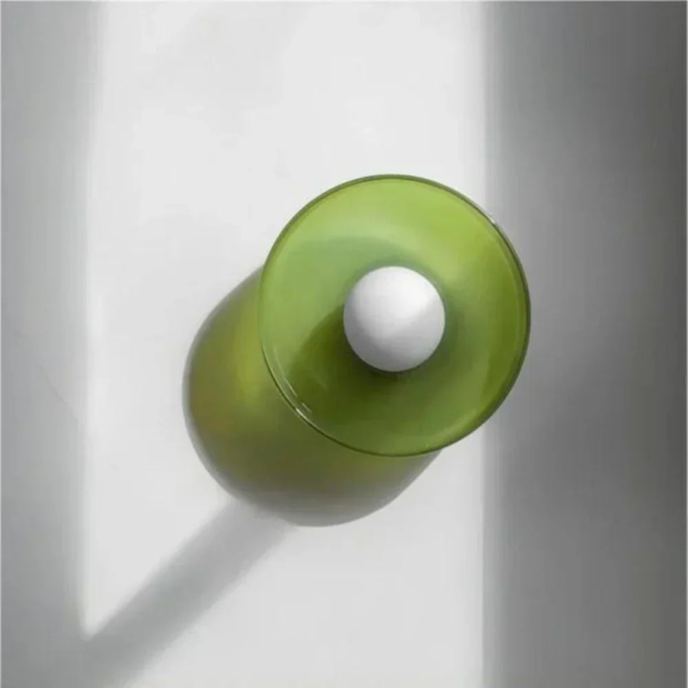 Nordic Glass Olive Disc Wand- & Deckenleuchte LED 1-Licht