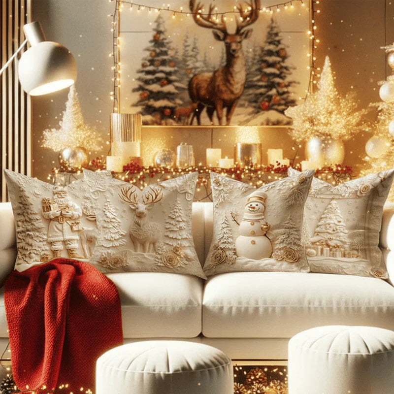 DecorCovers | 3D Weihnachts Dekorative Hüllen Set von 4 Einheiten