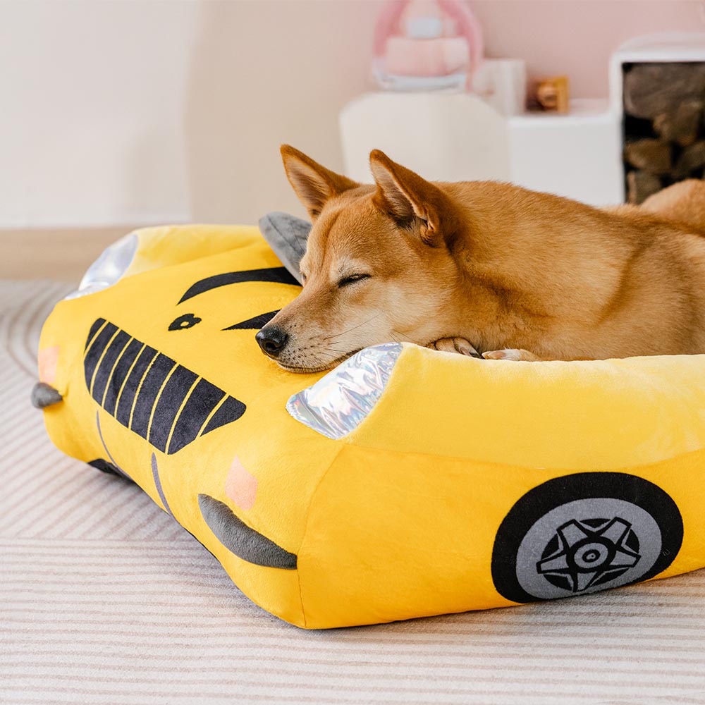 FurElegance Klassisches Umwandelbares Rennwagenbett | Luxuriöses Bolster-Hundebett für stilvollen Komfort und Unterstützung