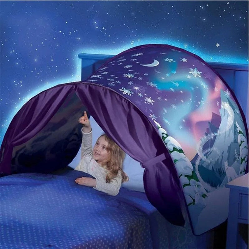 KidsDream - Kinderbettzelt - Schaffe Magische Träume Mit dem Fantasie Zelt - Einfache Montage