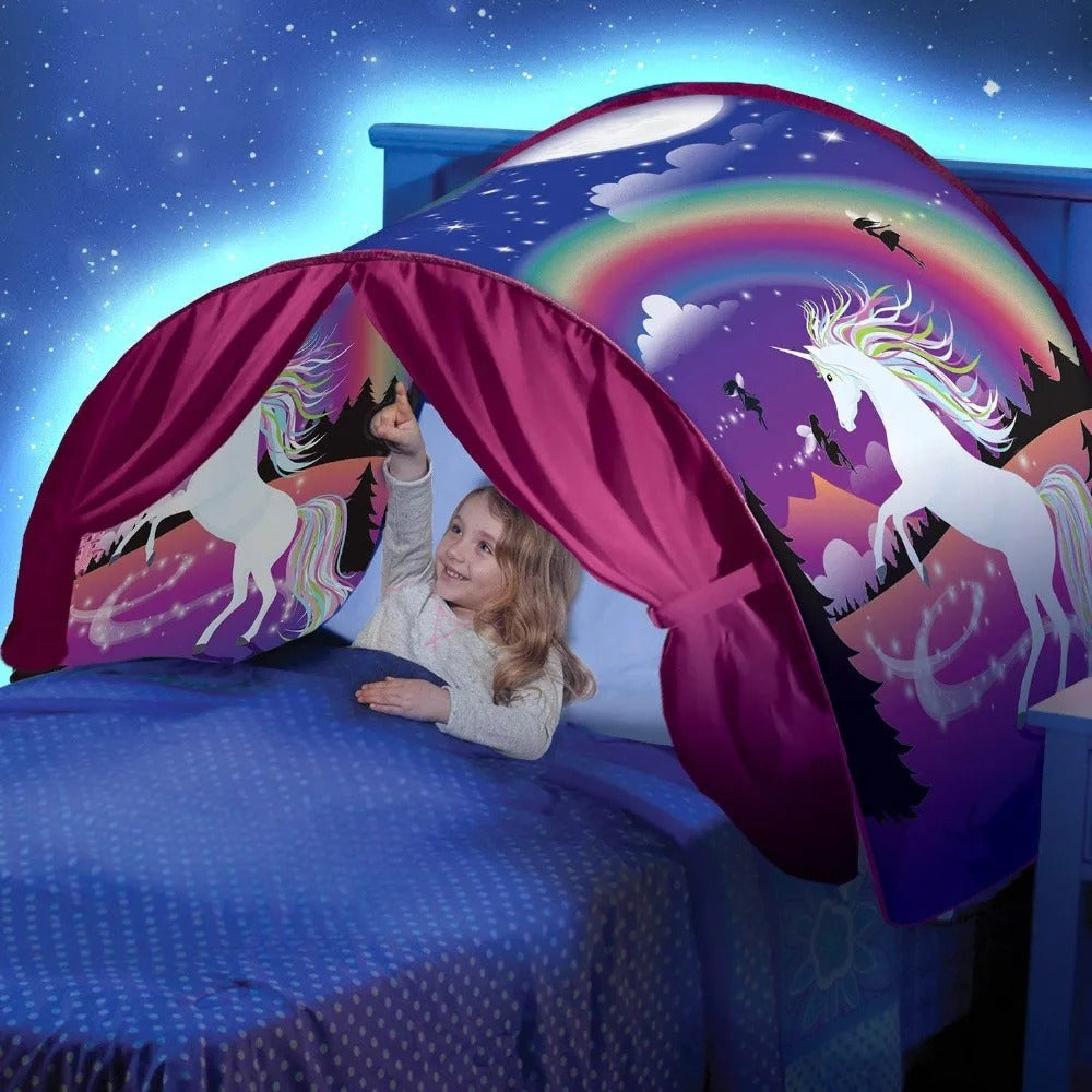 KidsDream - Kinderbettzelt - Schaffe Magische Träume Mit dem Fantasie Zelt - Einfache Montage