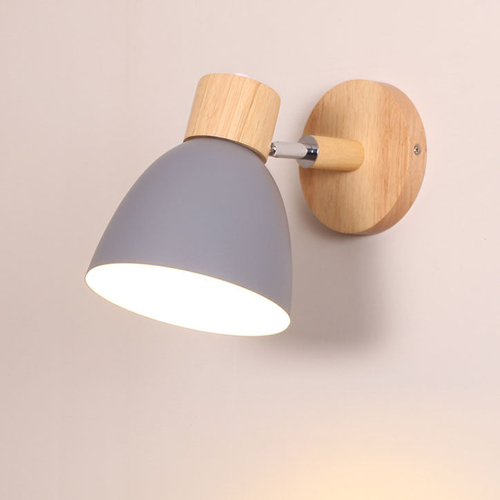Moderner Minimalistischer Holzkonus LED Wandleuchte | 1-Lampe