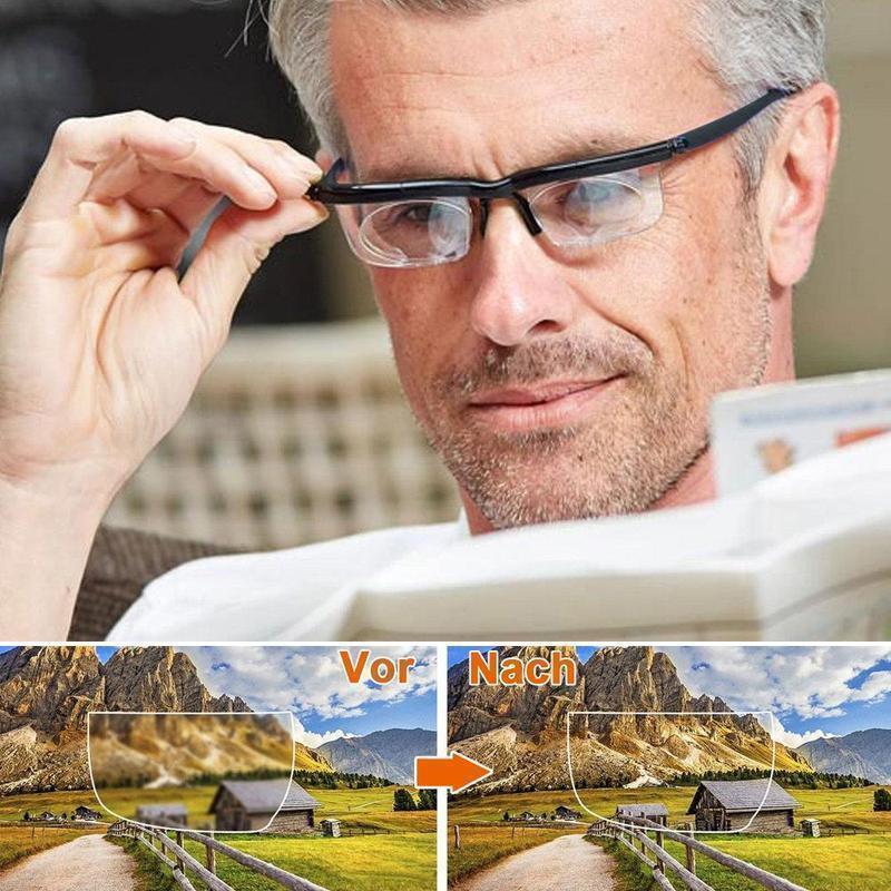 Sandsberg | Fokussierbare Lesebrille Unisex | Einstellbare Zoom-Linse | Schwarz