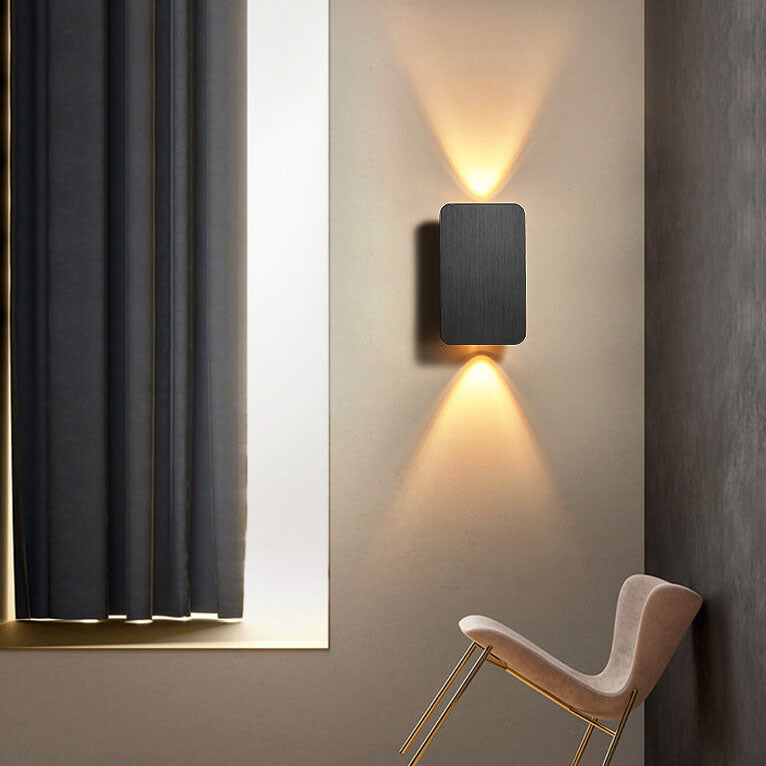 Nordic Minimalist Glas Rechteckige LED Wandleuchte 2-Licht