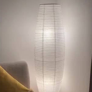Nordische Reispapier Säulen 2-Licht Stehlampe