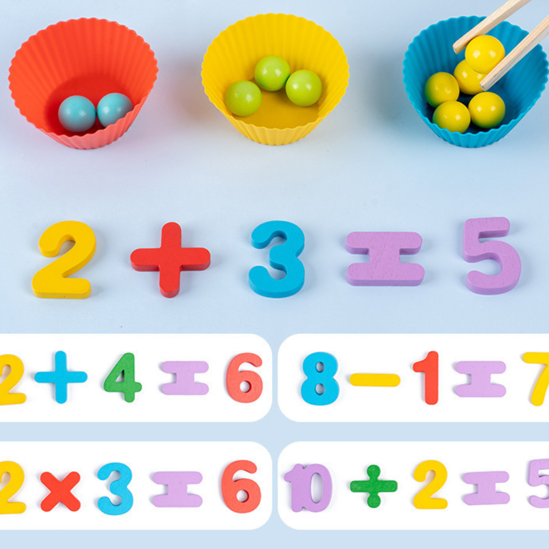 Montessori-Lernset Farben und Zahlen