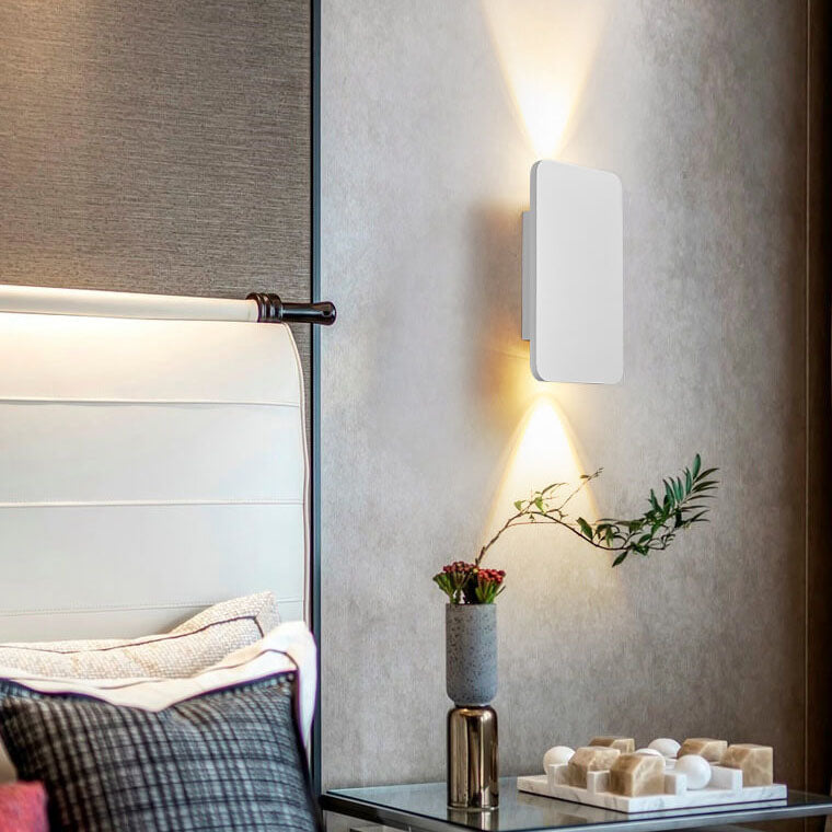 Nordic Minimalist Glas Rechteckige LED Wandleuchte 2-Licht