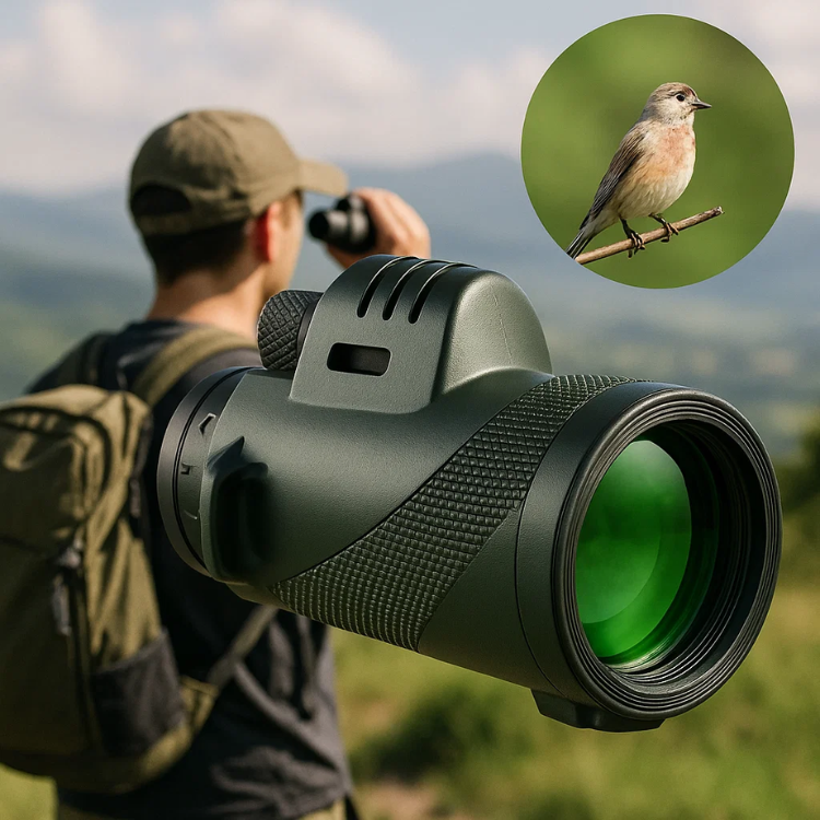 BowLift | Kompakter Ultra-Zoom Monokular | HD-Objektiv, leicht & perfekt für Wandern, Vogelbeobachtung und Sportveranstaltungen