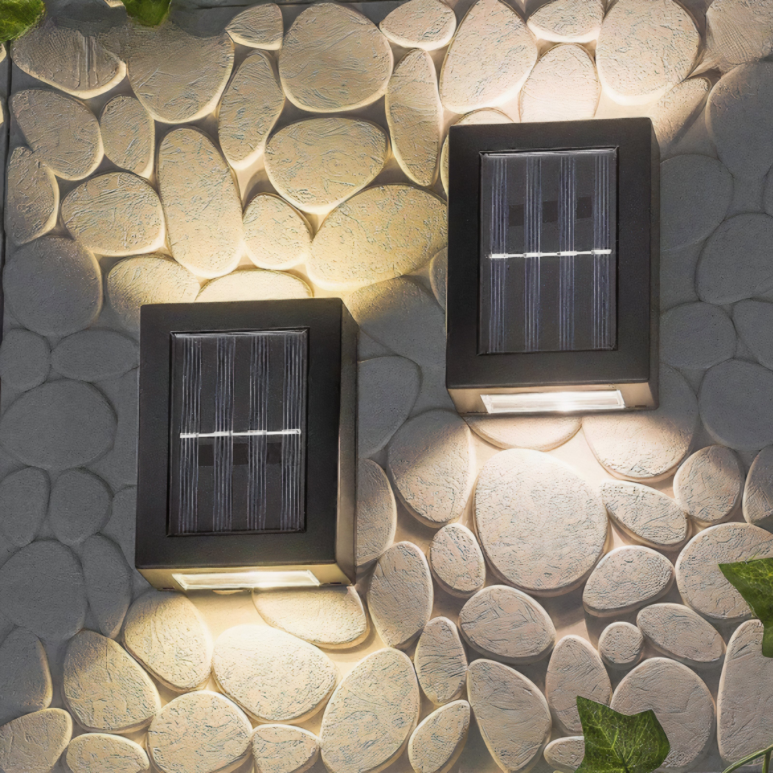LuxeSolar Elegante LED-Wandlampe | Nachhaltige Solarenergie mit automatischer Funktion