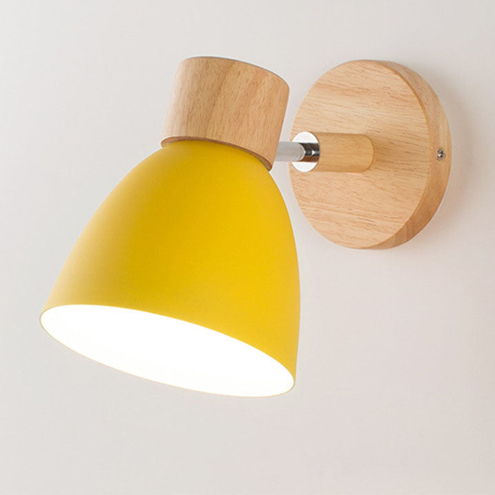 Moderner Minimalistischer Holzkonus LED Wandleuchte | 1-Lampe