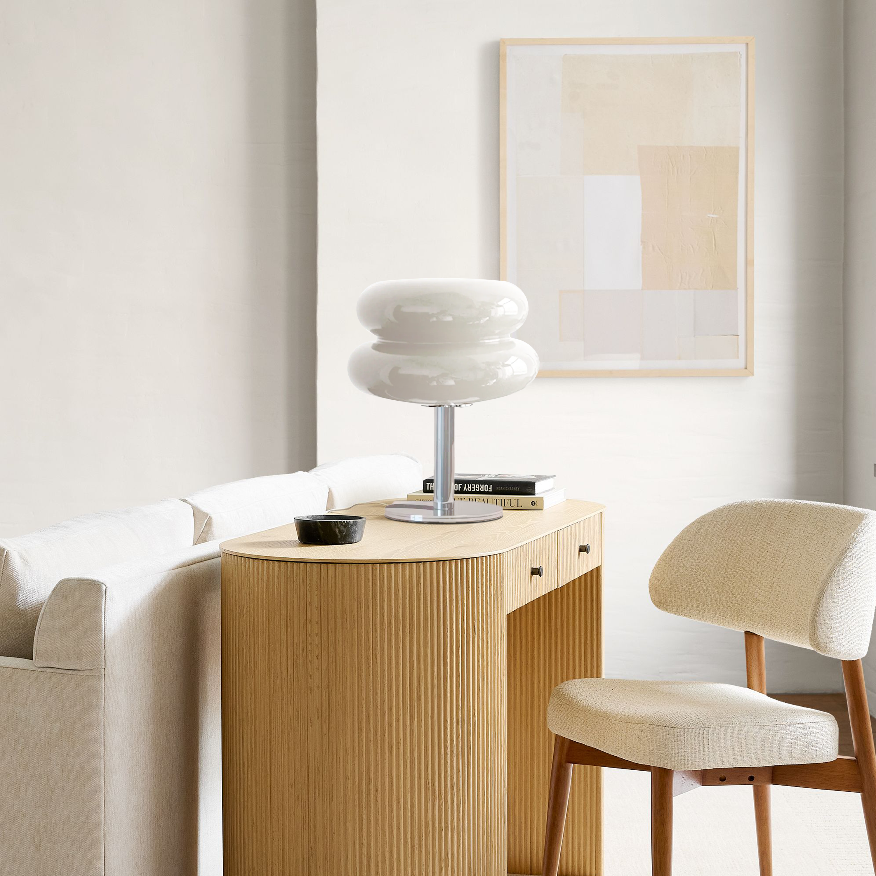 Finn Bauhaus Minimalistische Glas Tischlampe