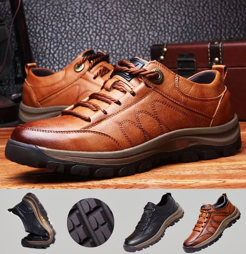 Echtes Leder Handgenähte Freizeitschuhe Herren