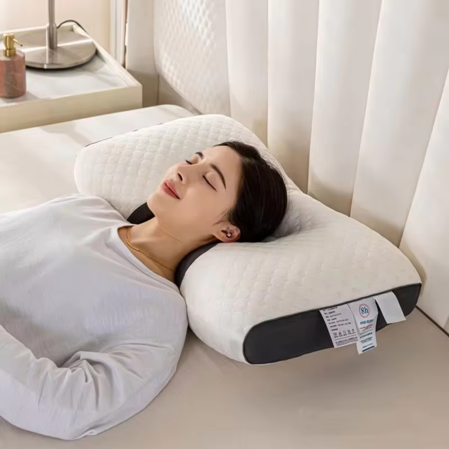 Ergonomisches Nackenkissen Memory-Schaum Atmungsaktives Kontur