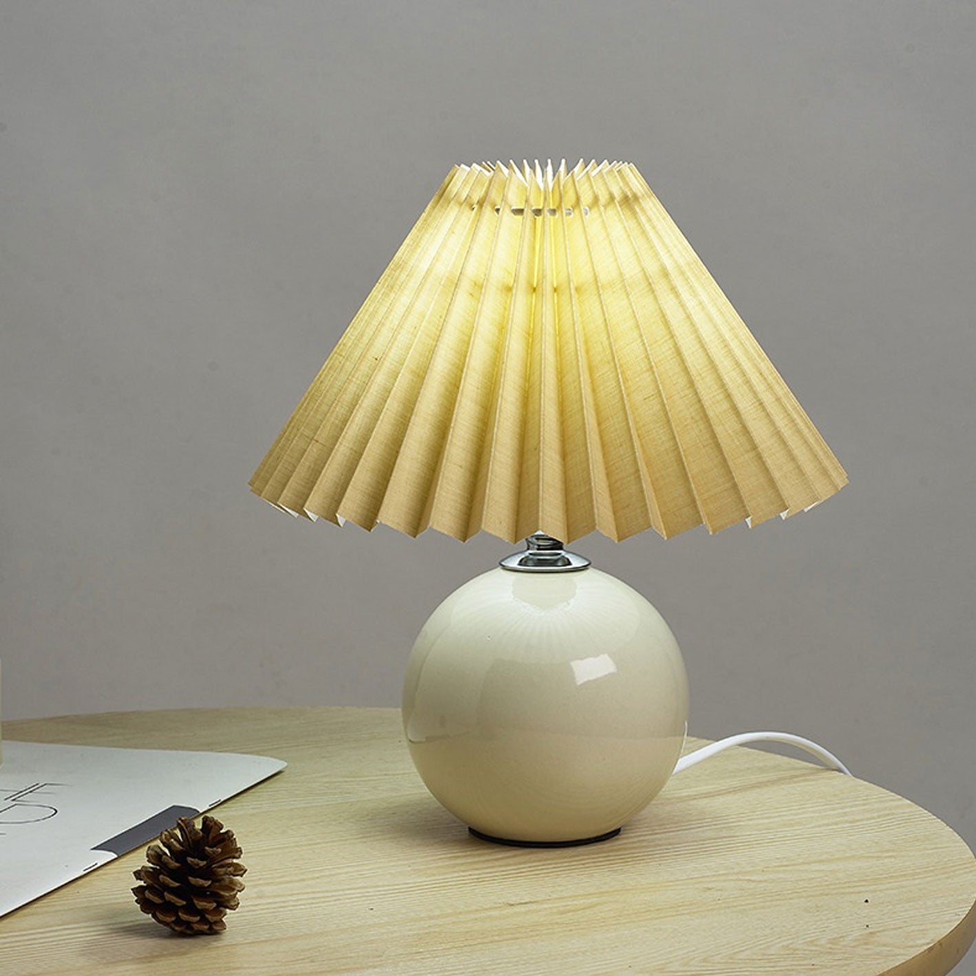 Nordic Ceramic Pleated Table Light | 1-Lampe