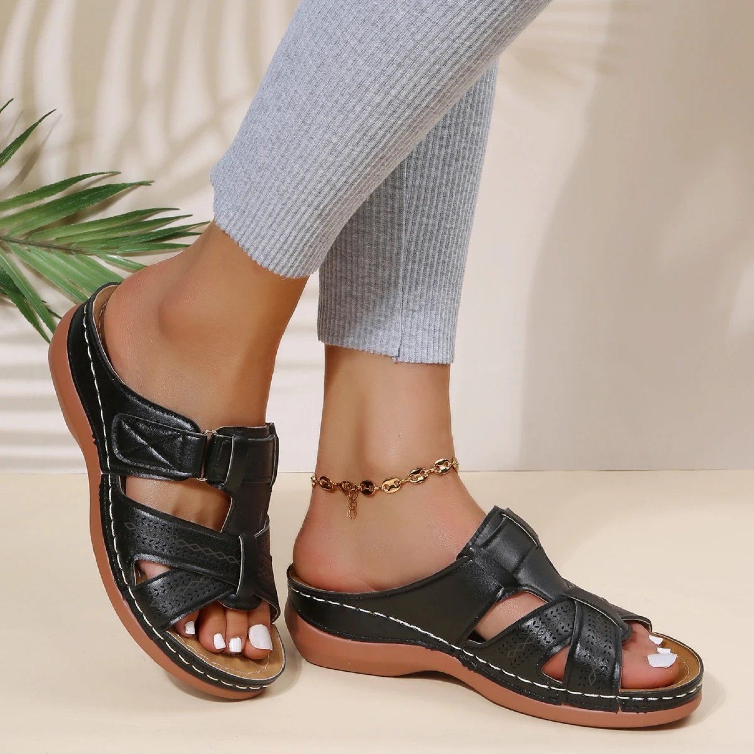 Orthopädische Ledersandalen für Frauen | Komfort