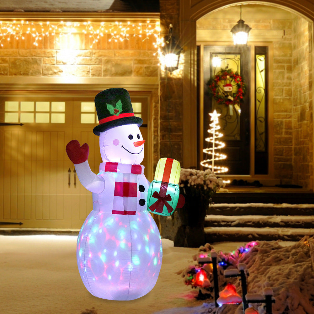 Aufblasbare LED Weihnachtsdekoration – Beleuchteter Schneemann für Außen