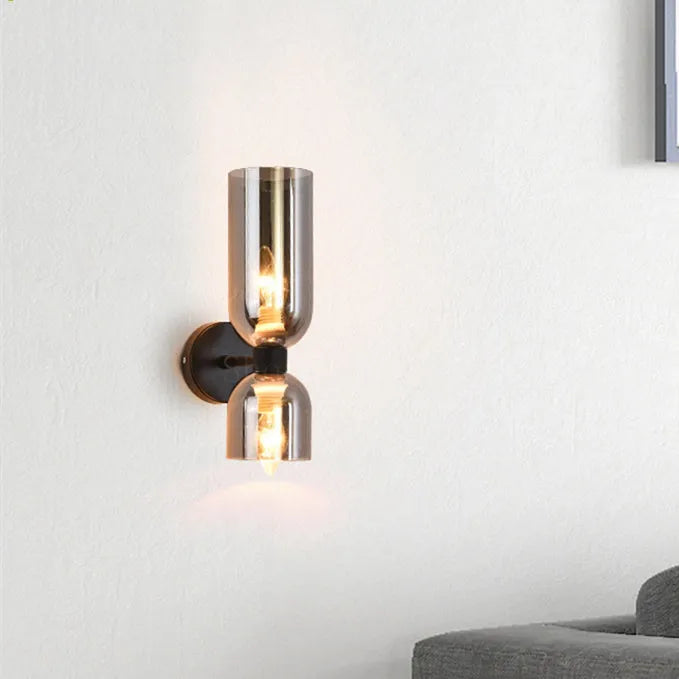 Doppeltköpfige Glas-Wandlampe LED-Wandleuchte