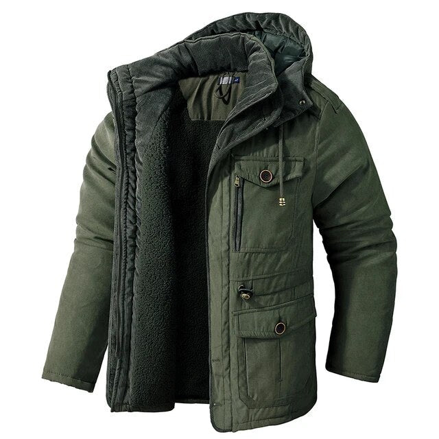 Hans™ Warme Winterjacke mit Futter aus Fell