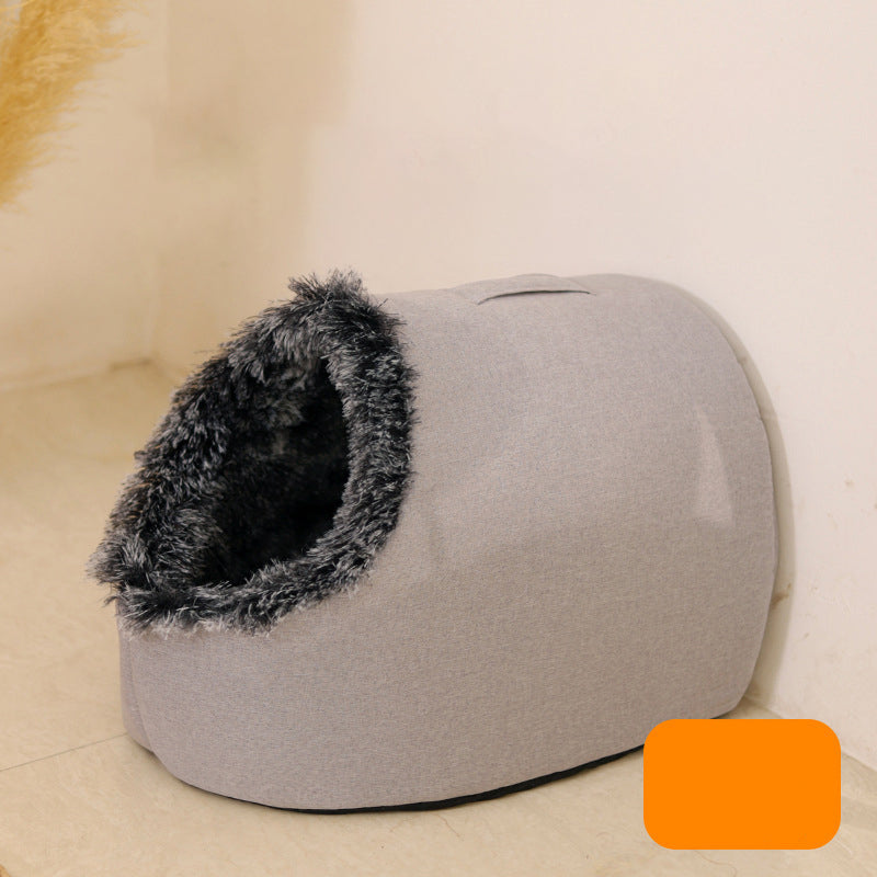 CozyNest Tierhöhle Bett | Warmer und bequemer Rückzugsort für Ihren pelzigen Freund